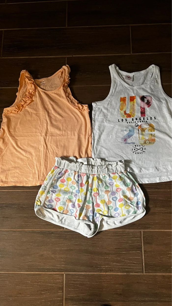 Ensemble short et débardeurs 12 ans filles