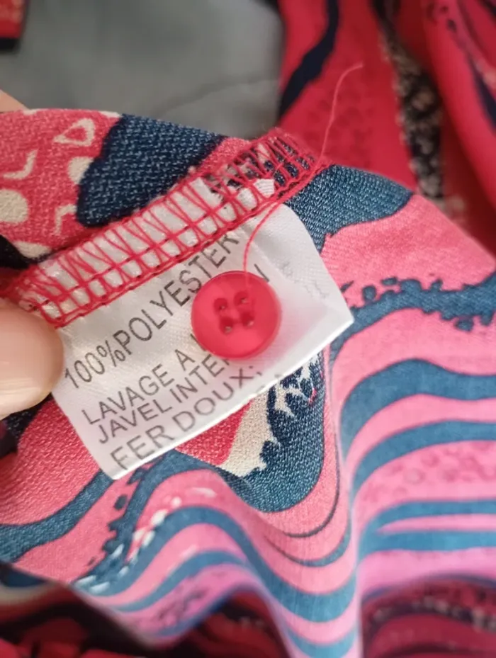 Chemisier vintage imprimé zébré taille 36 - photo numéro 5