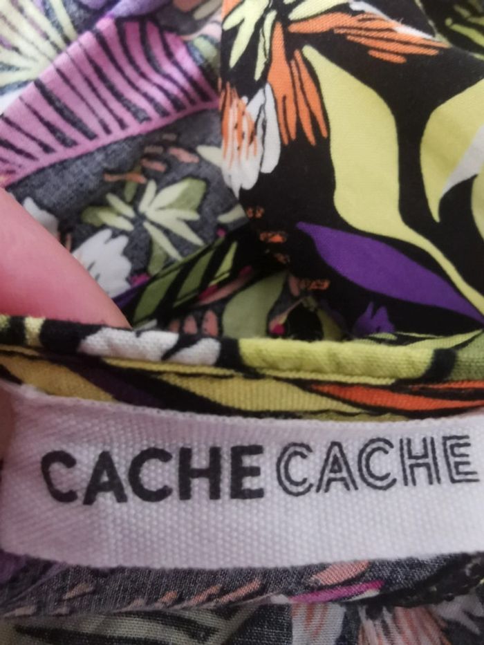 🌴 Top violet-vert anis – Cache Cache – Taille 40 - photo numéro 6