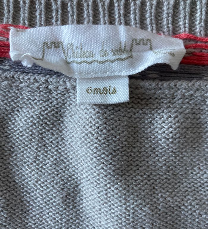 gilet en maille 3 boutons bébé 6 mois - photo numéro 4