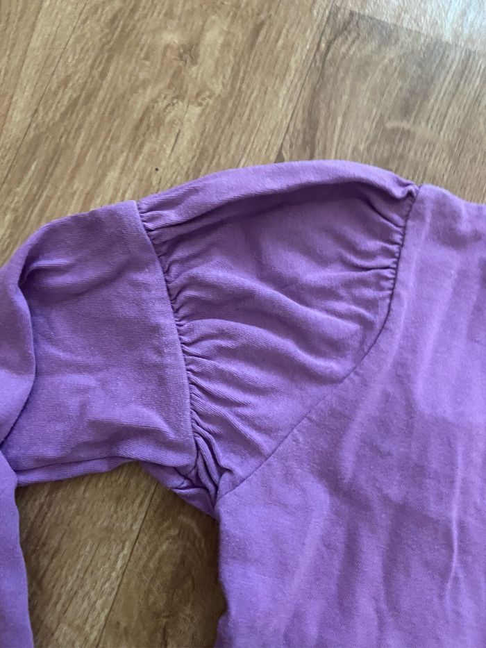 T-shirt violet fille 6 ans - photo numéro 5