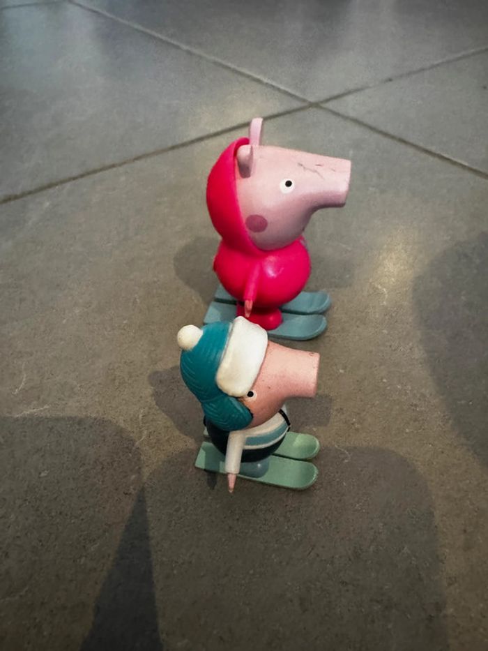 Lot de 2 personnages - Hasbro - Peppa Pig - Maman Pig & George - Rose, bleu turquoise - photo numéro 2