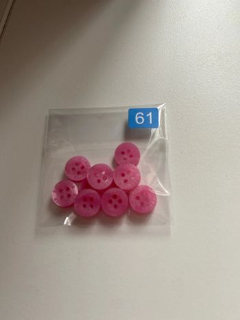 Mercerie - Lot de 10 boutons rose