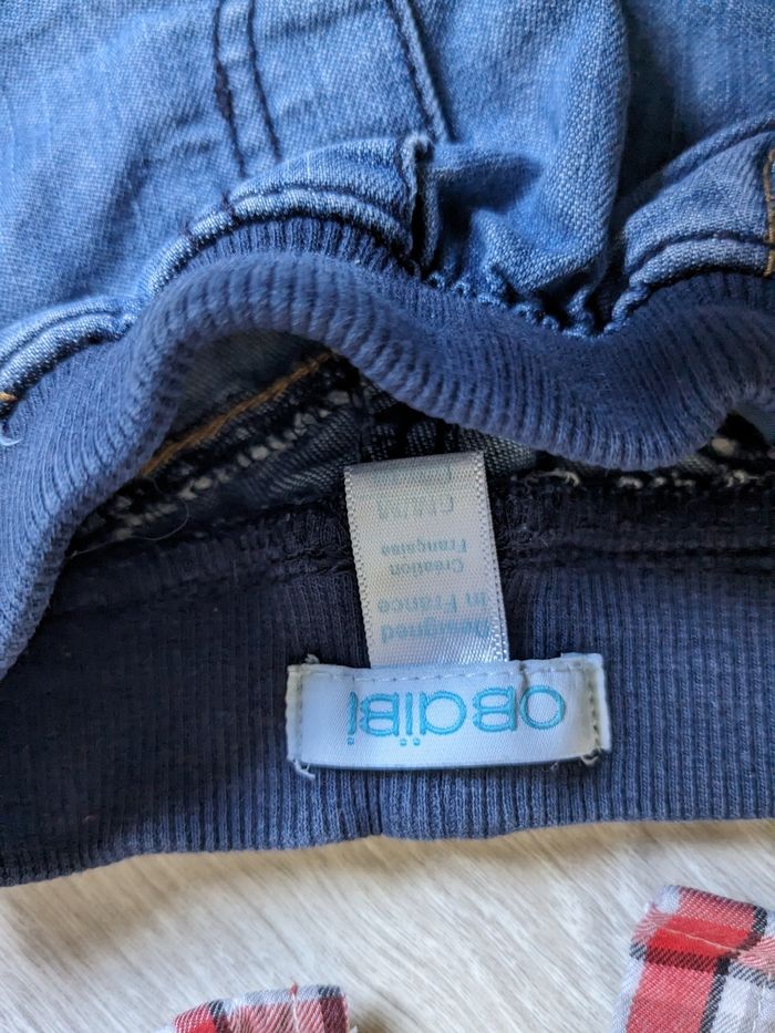 Ensemble jean et chemise à carreaux bébé 6 mois - photo numéro 4