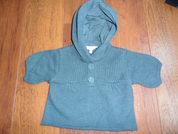 Pull chaud à capuche fille, KIABI, taille 12 mois