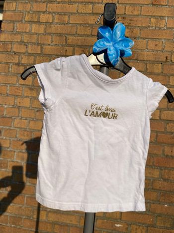 T-shirt « c'est beau l'amour » 6 mois Kiabi