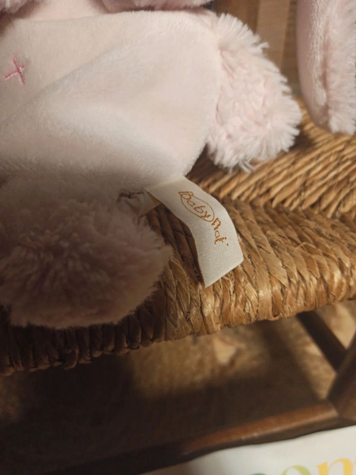 Doudou lapin rose baby nat - photo numéro 3