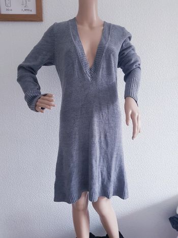 H&M - Robe pull, col V - Gris
