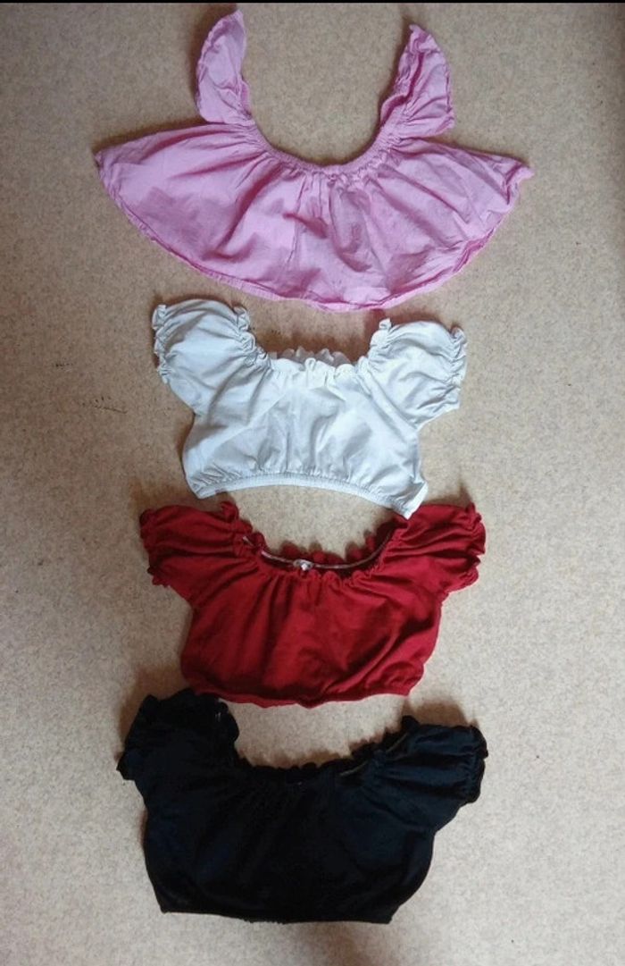 Lot de 5 magnifiques crop top - noir/banc/rrose/rouge/bleu - Shein/Samgami baby- Taille 18-24Mois - photo numéro 3