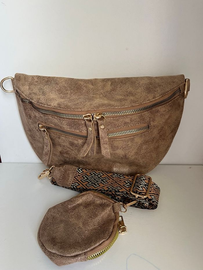 Sac banane bandoulière toile