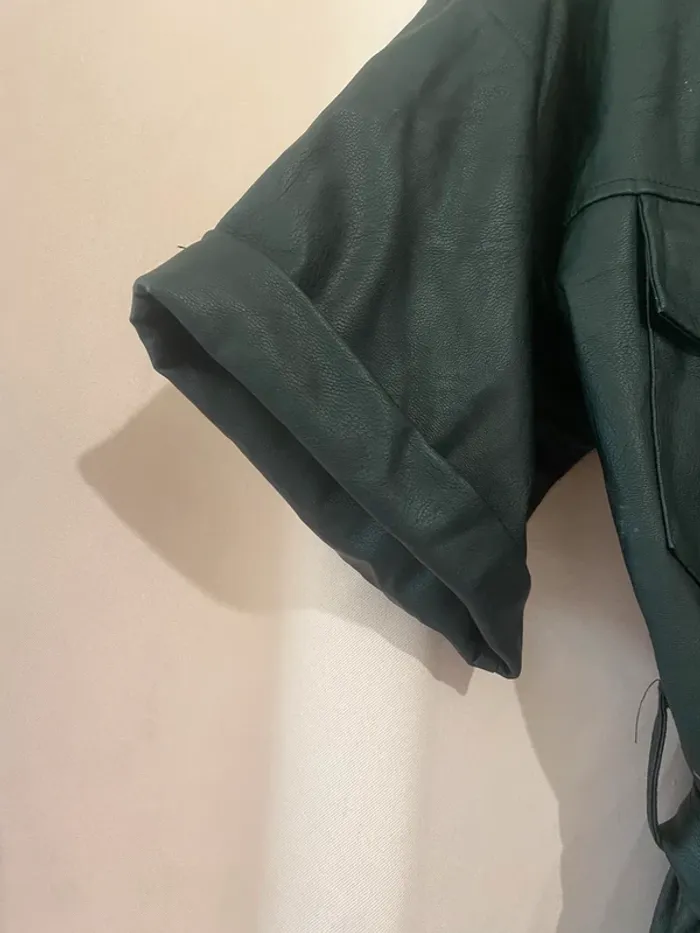 Robe simili cuir noire - photo numéro 5