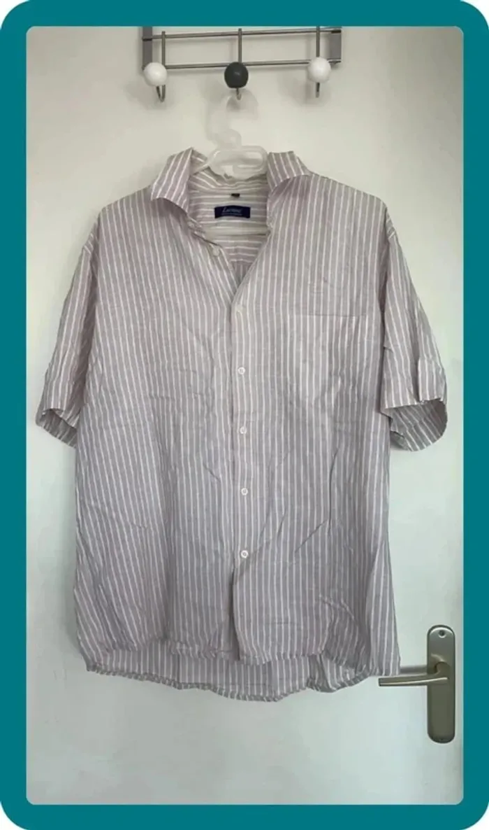Chemise rayures beiges