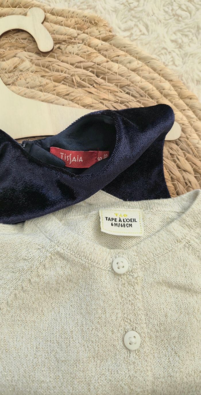 Ensemble robe et cardigan taille 6 mois - photo numéro 3