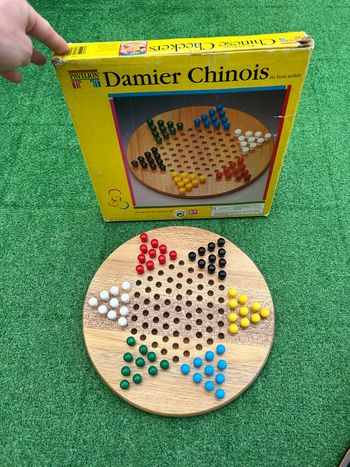 Damier chinois en bois – Jeu complet avec boîte – Pavilion