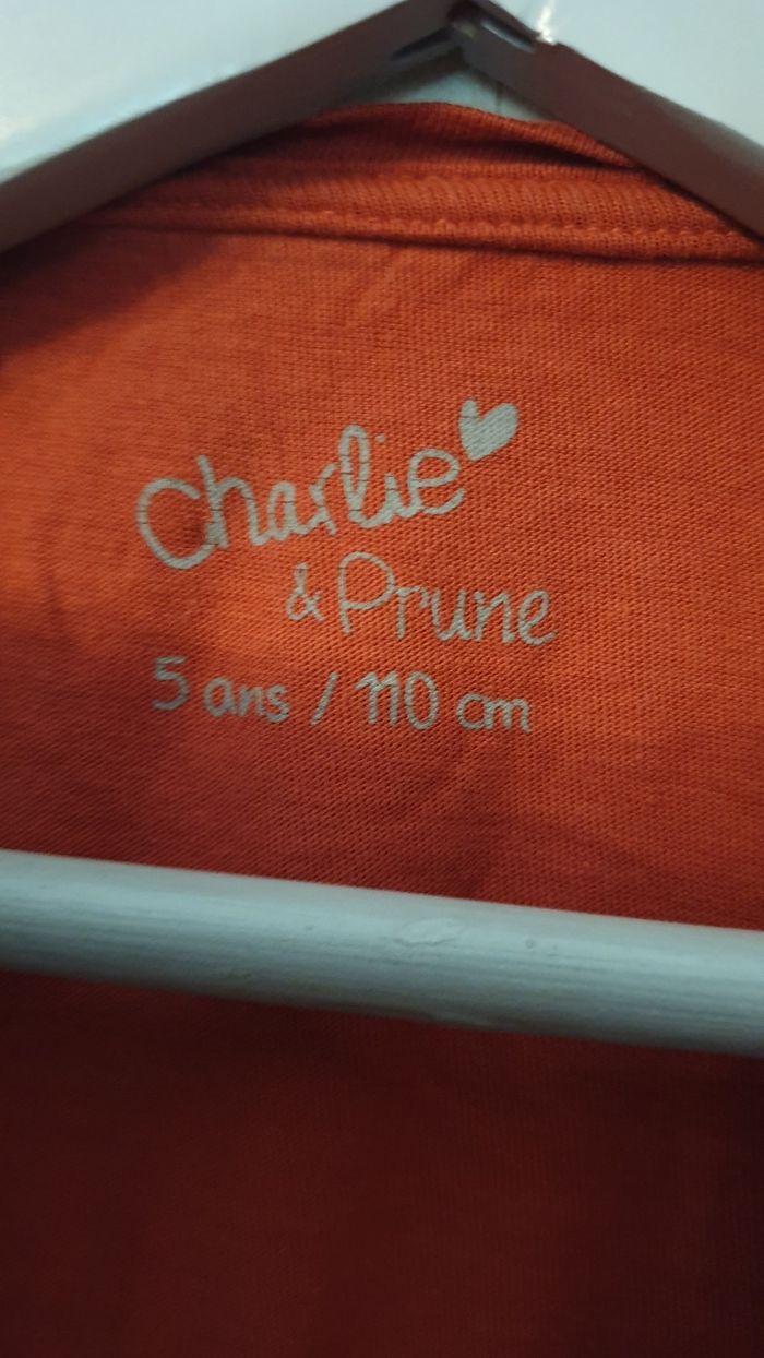 Tee-shirt manche longue bordeaux taille 5 ans - photo numéro 3