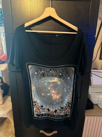 TEE shirt en coton et lin Zara taille S