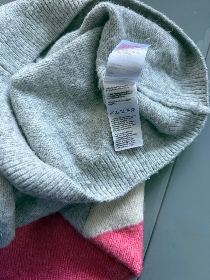 Pull fille Vert Baudet T 10 ans gris et rose - photo numéro 4