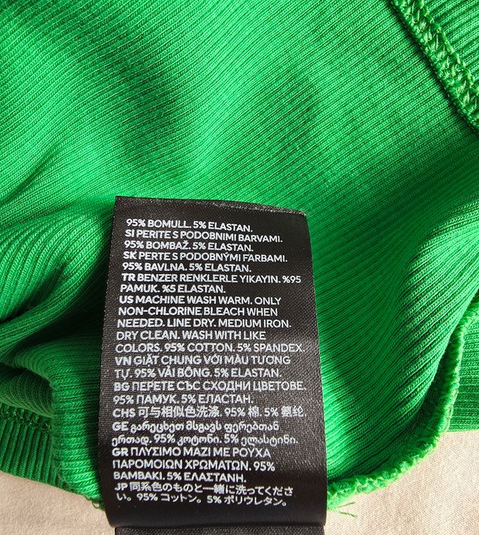 H&M Débardeur Crop Top Coton Vert Très bon état S - photo numéro 8