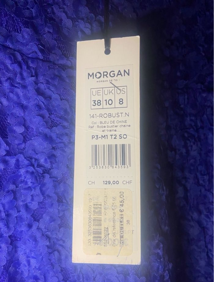 Robe bustier »Morgan »bleu et noire - photo numéro 4