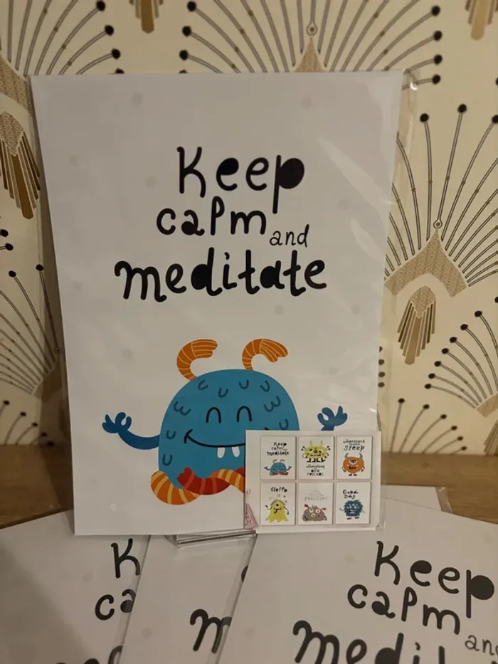 Affiches “Petits Monstres Rigolos” pour chambre enfant