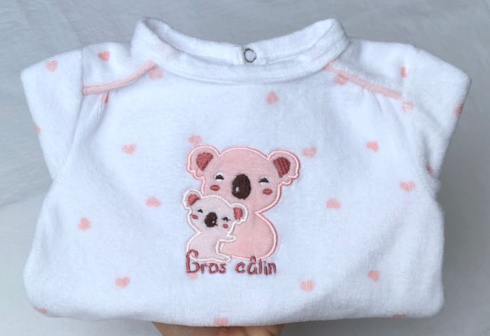 Pyjama velours Mes petits cailloux 3 mois - photo numéro 4