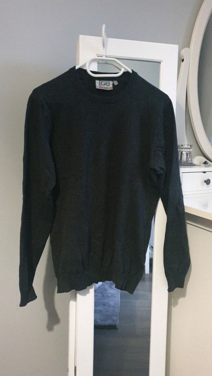 Pull gris foncé homme
