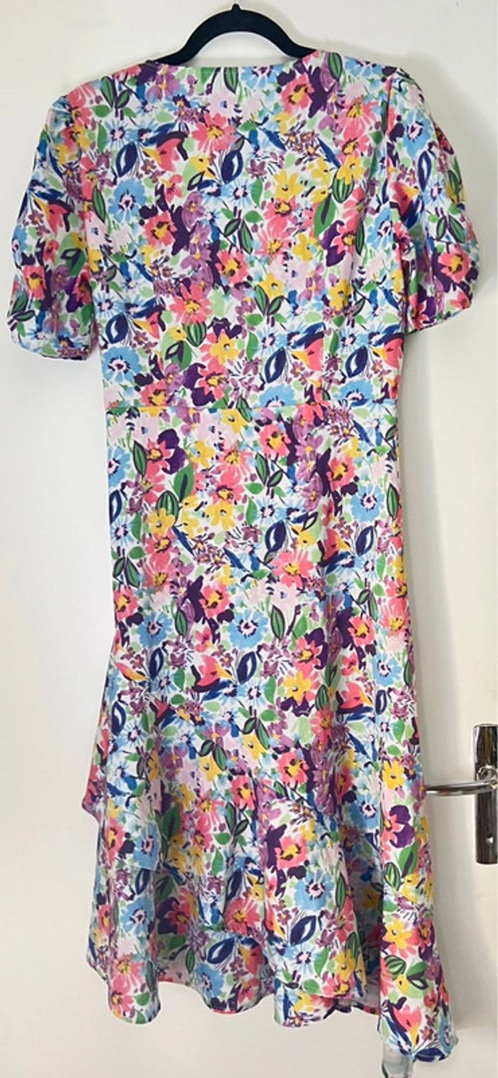 Robe asymétrique imprimée fleurs Taille L - photo numéro 4