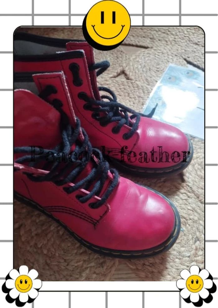 Bottines dr Martens rouges 36 - photo numéro 9