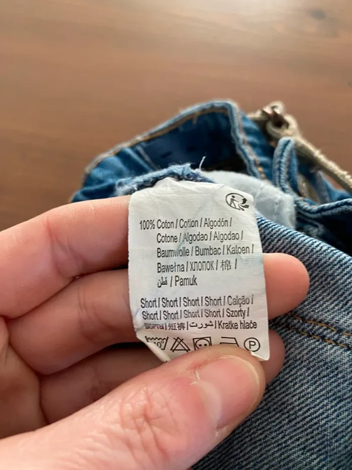 Short en jean bleu ceinture doré kiabi - photo numéro 5