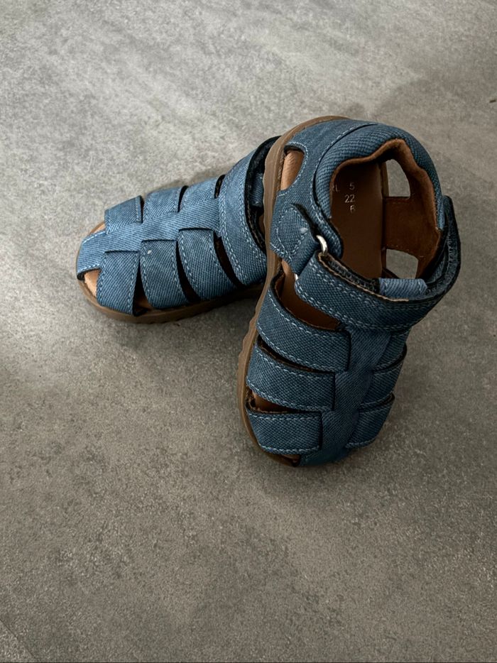 Sandale bleu bébé - photo numéro 2