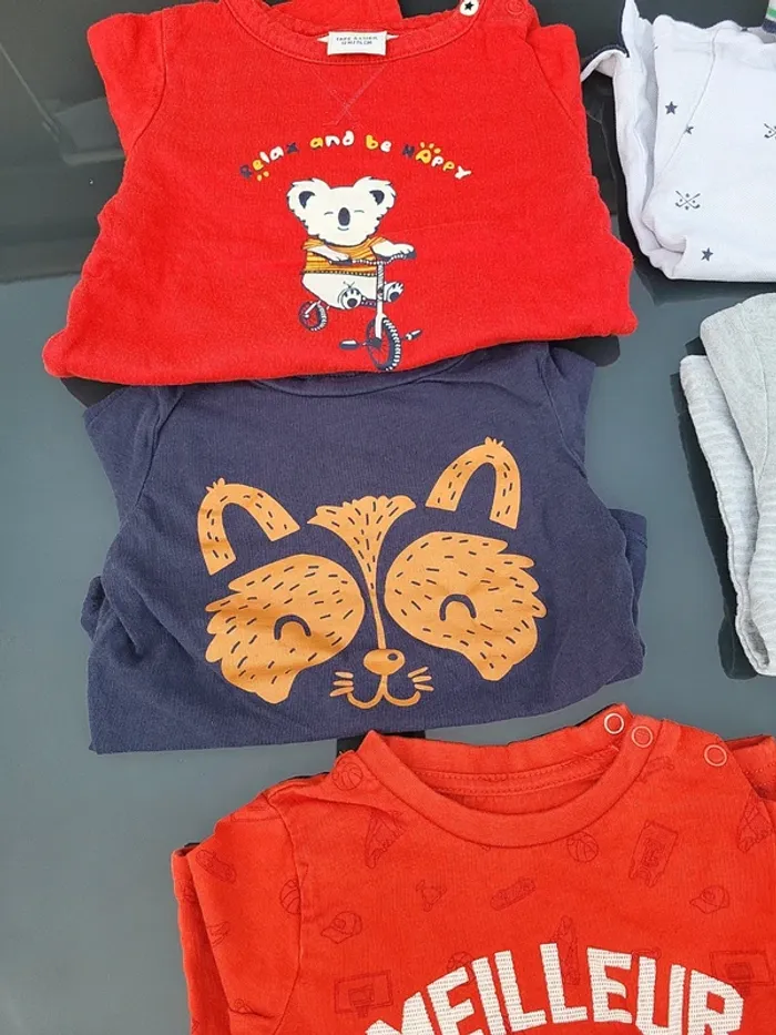 Lot Tee shirt 12 mois - photo numéro 3