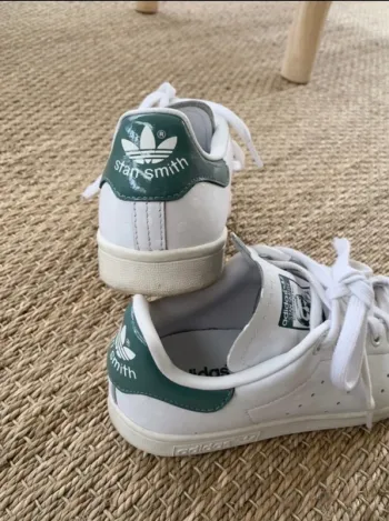 Adidas Stan Smith à pois blanches et vert d’eau 🐚