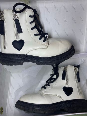 Bottines blanc crème taille 32