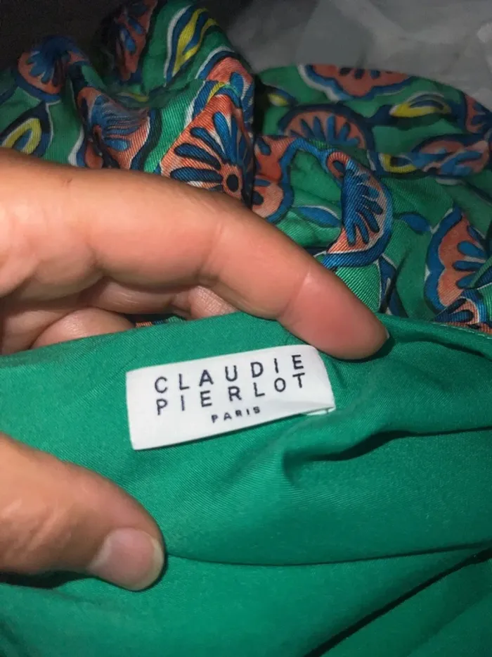 Robe satinée Claudie Pierlot imprimée colorée - photo numéro 13