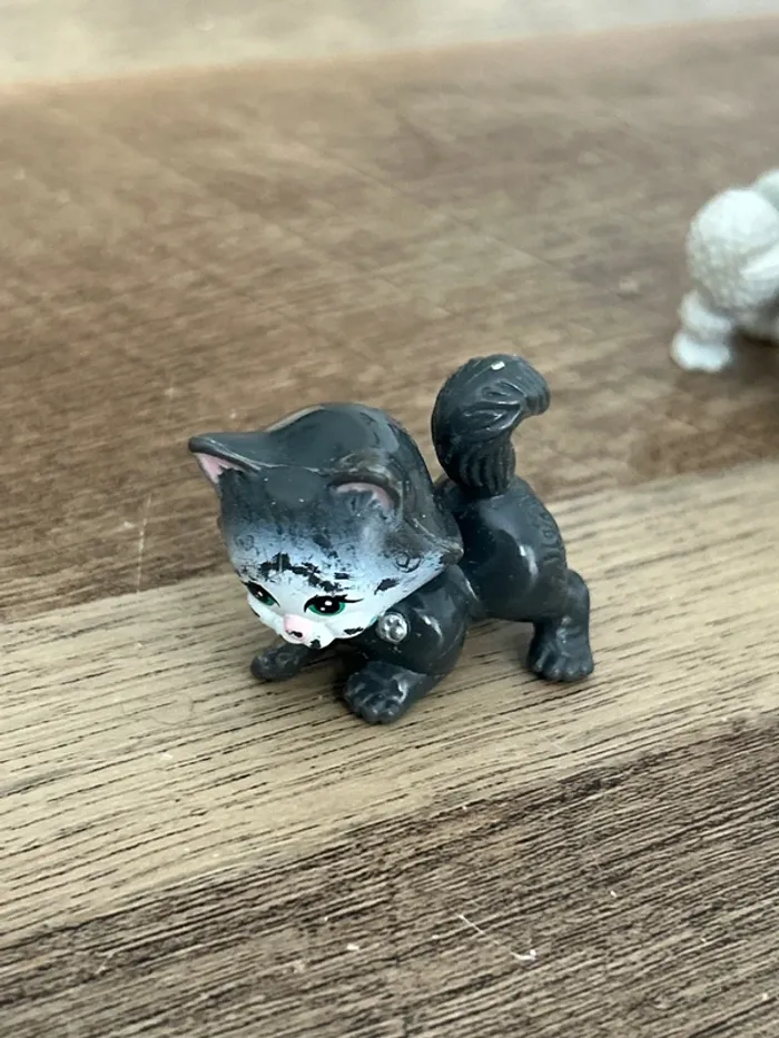 Littlest Pet Shop vintage – Caniche blanc & Chat gris 1993 Kenner - photo numéro 4