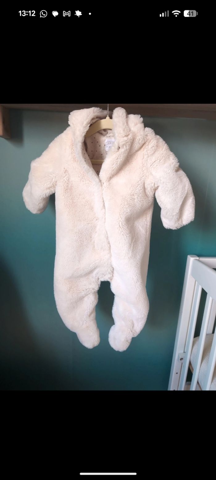 Combinaison moumoute 6-9 mois Zara - photo numéro 3