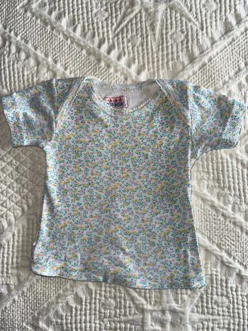 Tee shirt vintage 3 mois Petit Bateau en tbe liberty