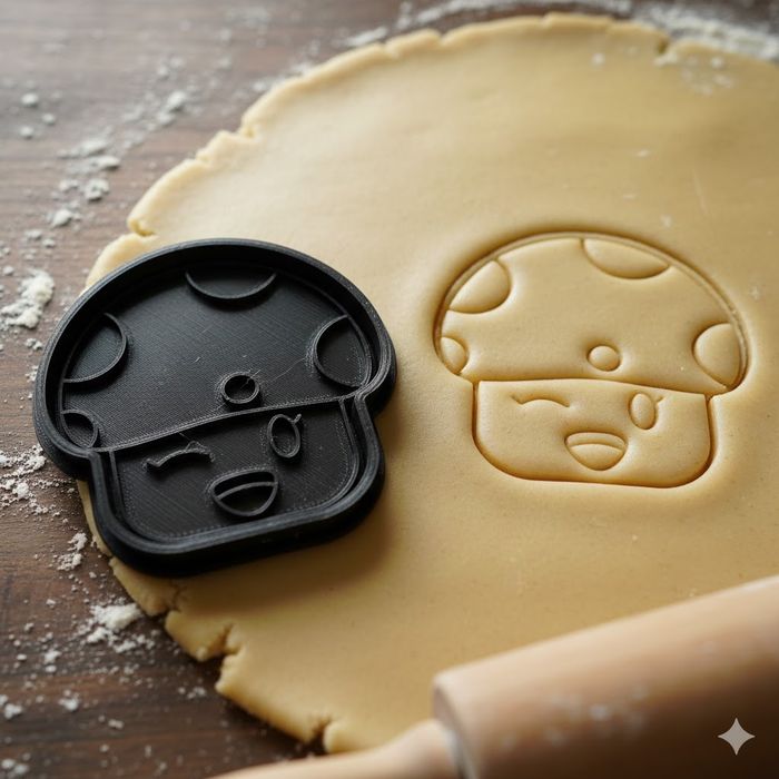 Emporte-pièce Champignon Kawaii 8 cm pour biscuits et pâtisserie