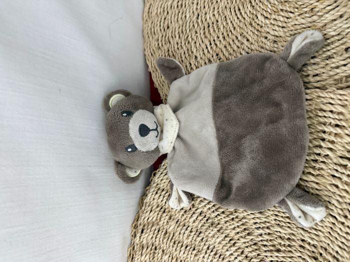 Doudou plat ours marron blanc pois ITM ALIMENTAIRE - photo numéro 4