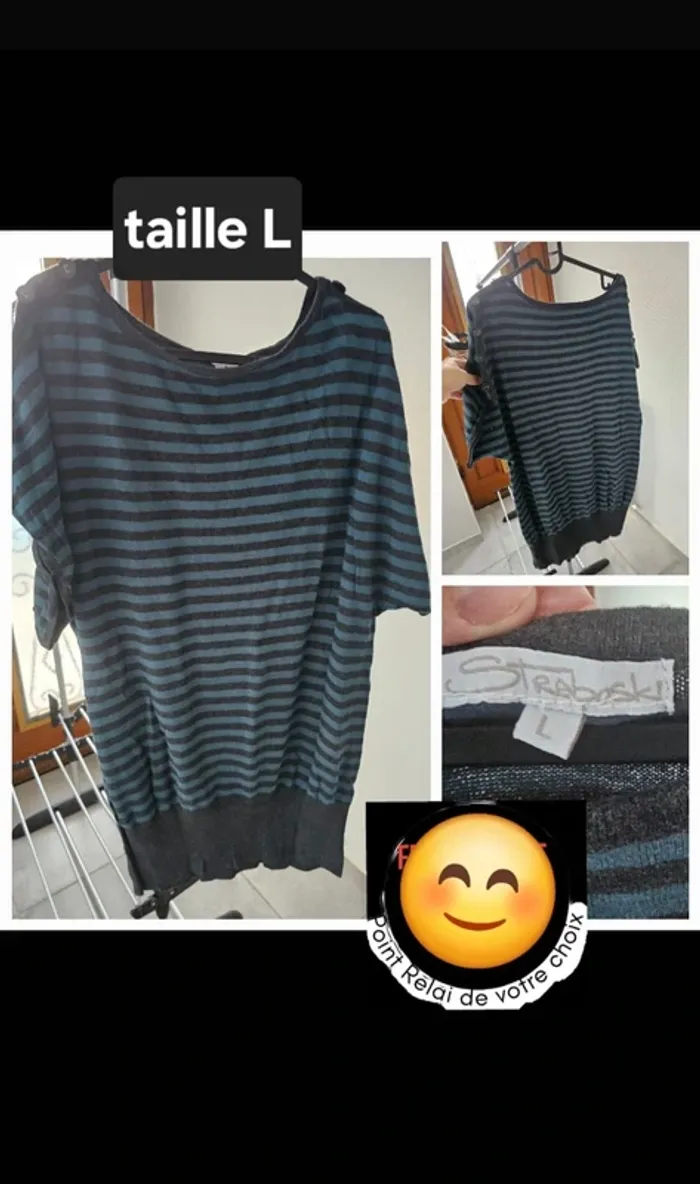 Pull tee shirt en maille femme l