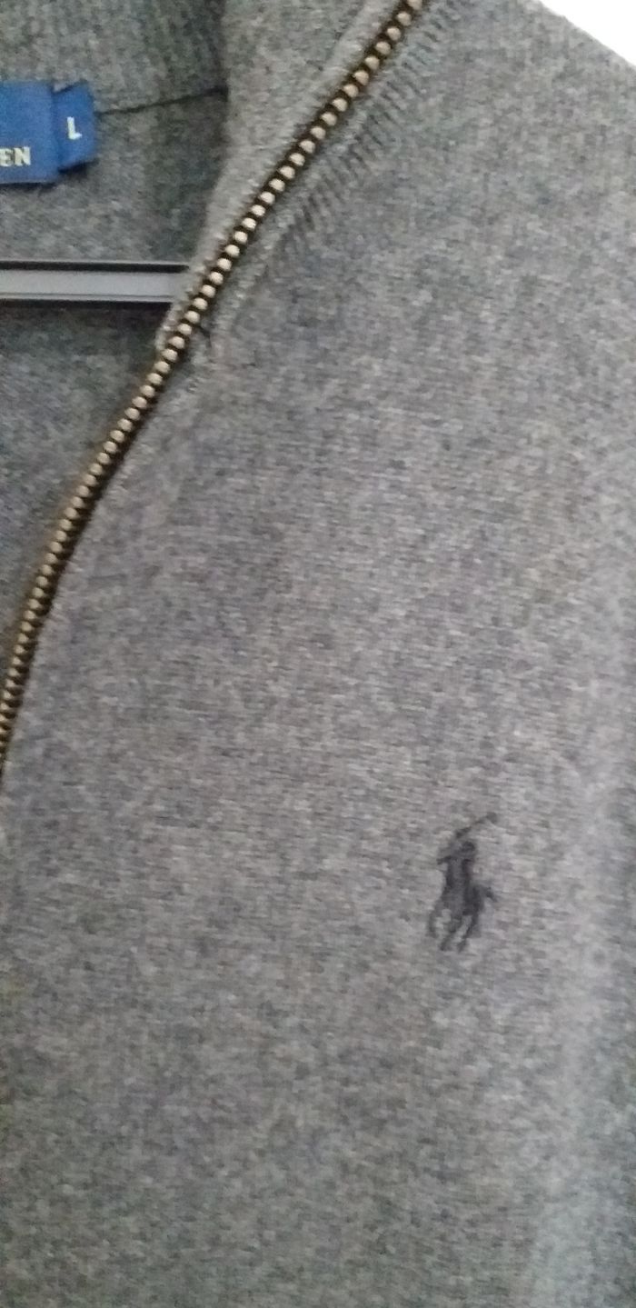 Pull homme Polo Ralph Lauren gris taille L - photo numéro 6