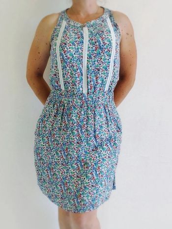 Robe fleurie - NafNaf vintage - Made in France - 36 = 34 actuel - Parfait État