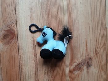 Porte-clef cheval bleu