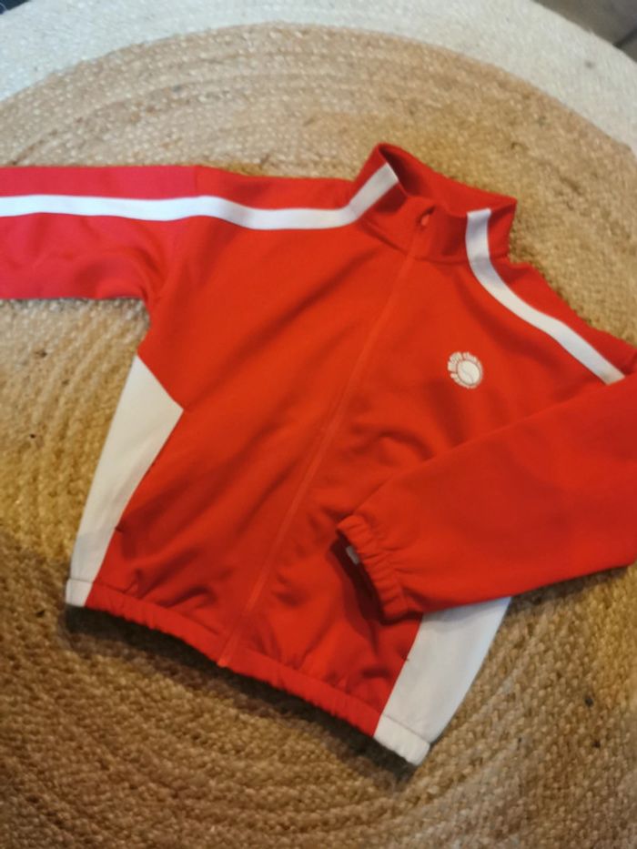 Veste jogging polyester rouge et blanche h&m move super état 2024 - photo numéro 2