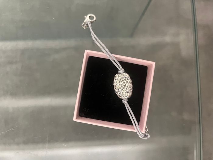 Bracelet cordon gris