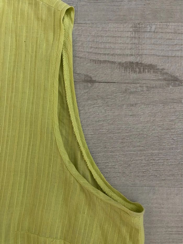 AN62- Blouse longue vert anis « fleur de sel » T 50 - photo numéro 6