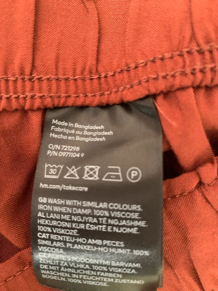 Pantalon H&M fluide jambe larges marron taille 38 - photo numéro 10