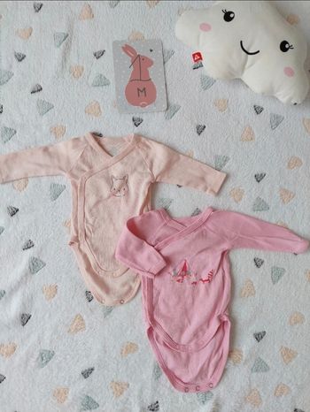Lot de 2 bodies 1 mois 