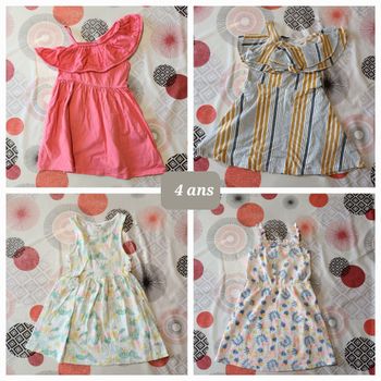 Lot 4 robes 🌴 taille 4 ans