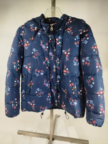 Doudoune creeks bleu marine à fleur T40 Taille L A833
